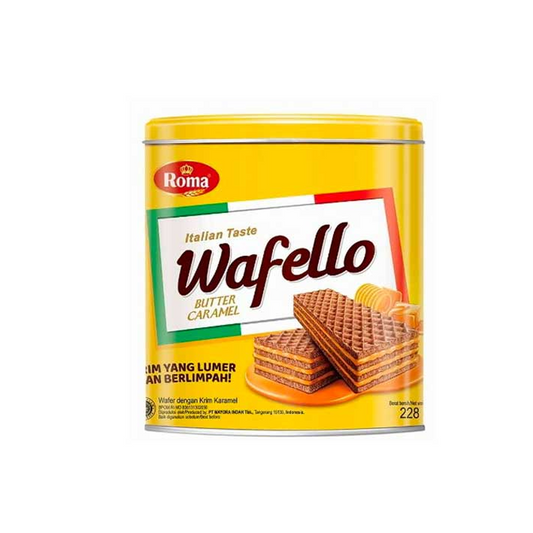 Roma Wafello Butter Caramel Wafer Tin 234g