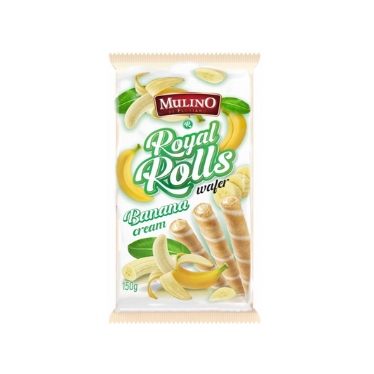 Mulino Di Floriano Royal Rolls Wafer Banana Cream 150g