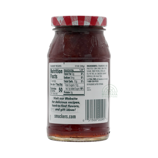 Smucker's Strawberry Preserves Jam 340g