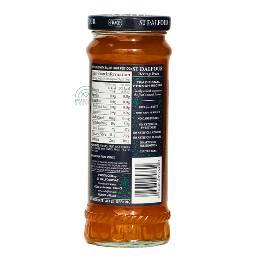 St Dalfour Heritage Peach Fruit Spread 284g