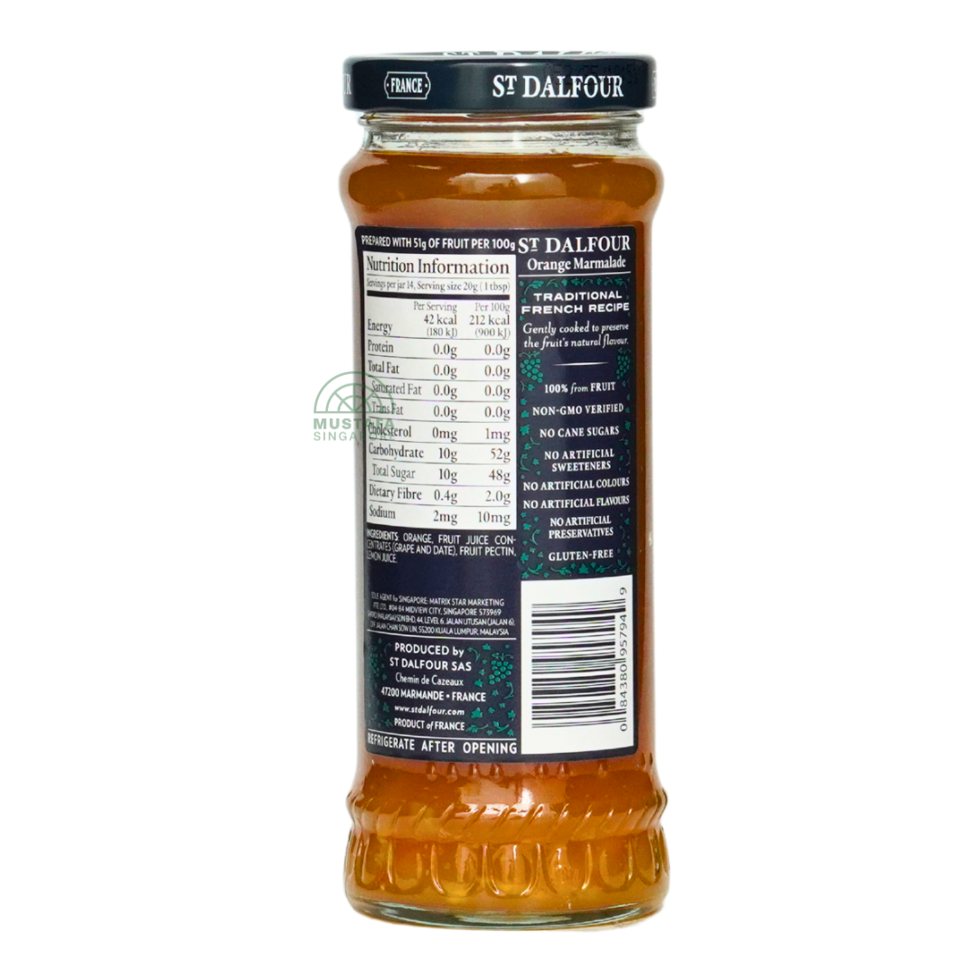 St Dalfour Orange Marmalade Fruit Spread 284g