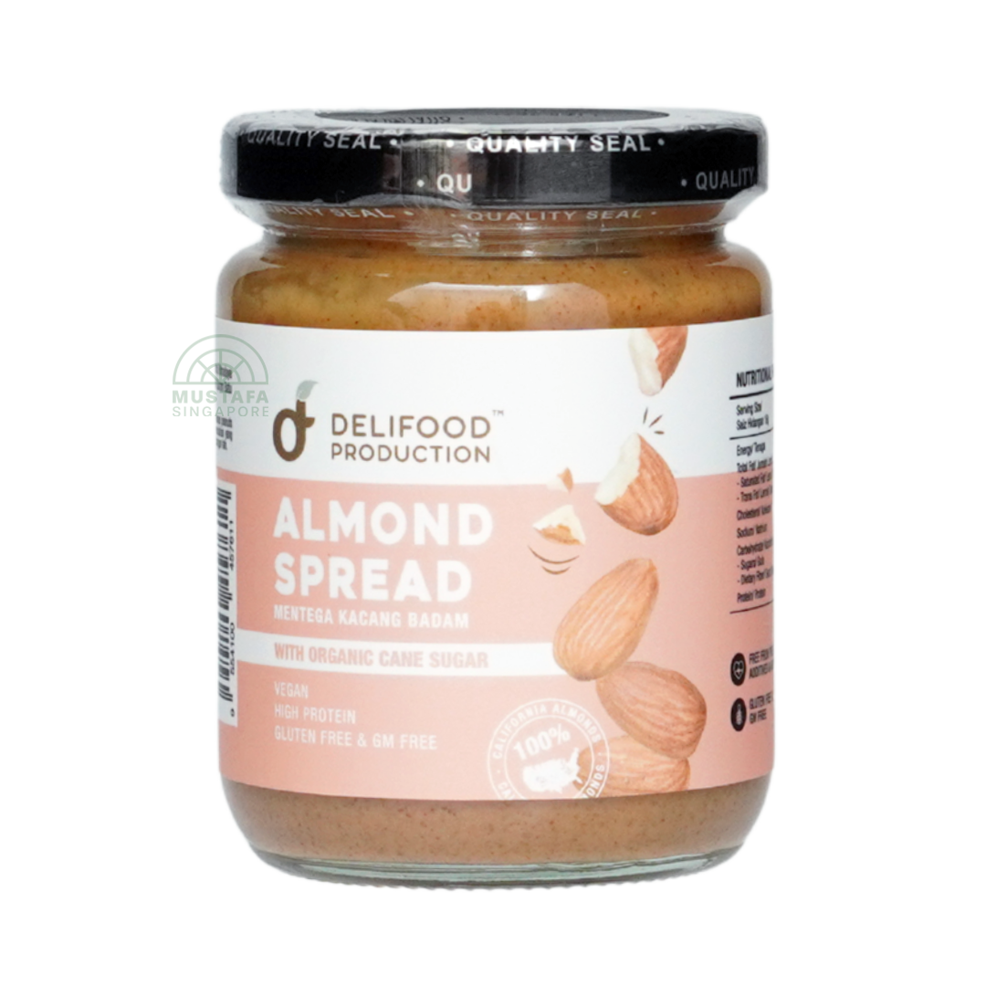 Delifood Almond Spread With Organic Cane Sugar 220g
