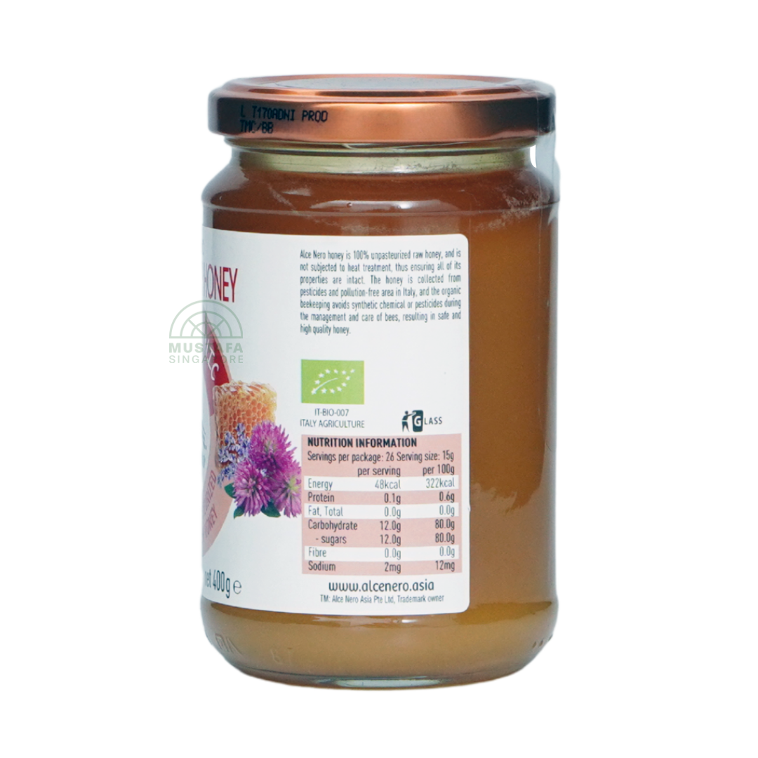 Alce Nero Organic Wildflower Honey 400g
