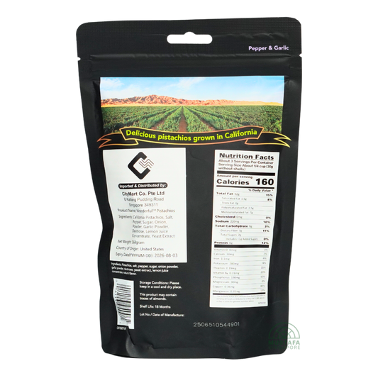 Wonderful Pepper & Garlic Pistachios 168g