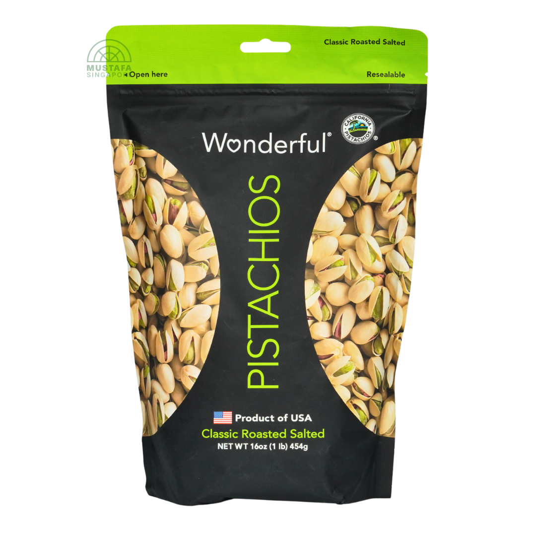 Wonderful Classic Roasted Salted Pistachios 454g