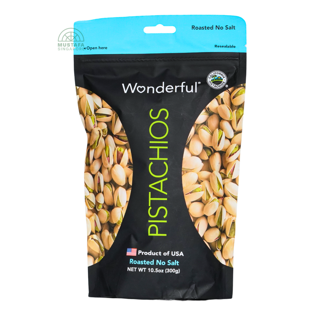 Wonderful Roasted No Salt Pistachios 300g
