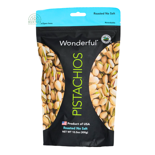 Wonderful Roasted No Salt Pistachios 300g