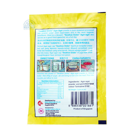 Jim Willie Swallow Globe Agar Agar - Yellow (24's) 10g