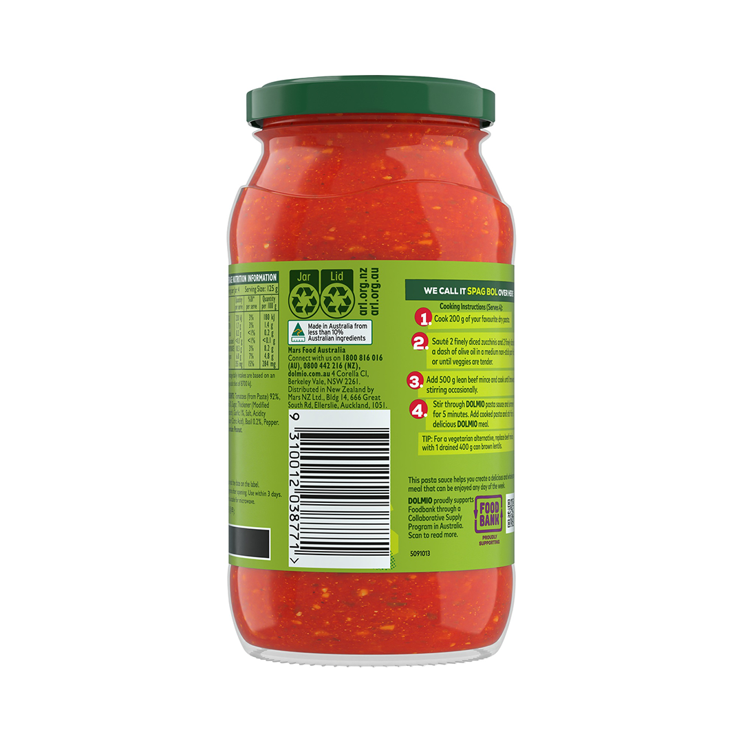 Dolmio Extra Pasta Sauce Bolognese 500g