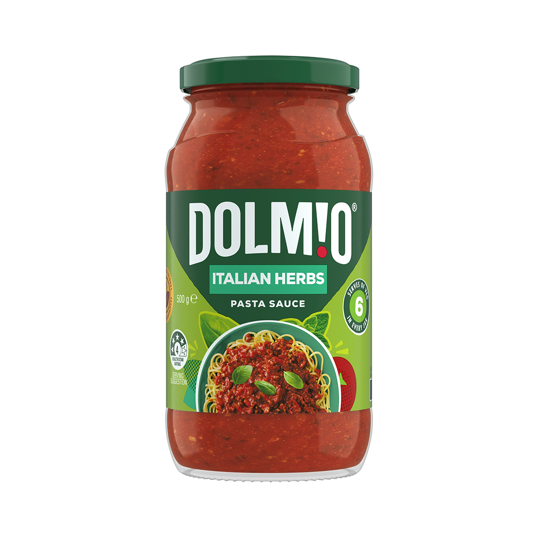 Dolmio Extra Pasta Sauce Italian Herbs 500g