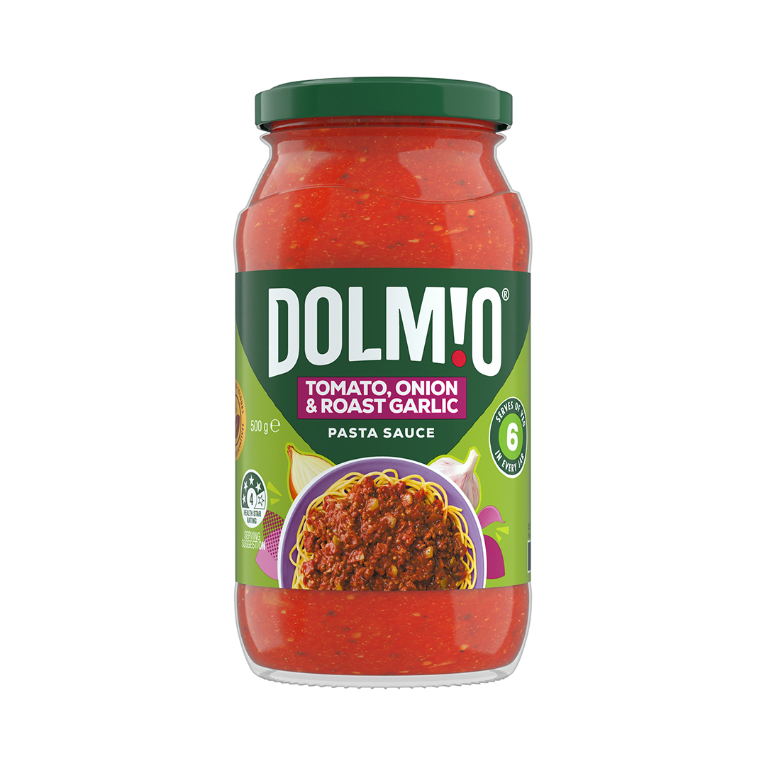 Dolmio Extra Pasta Sauce Tomato, Onion & Roast Garlic 500g