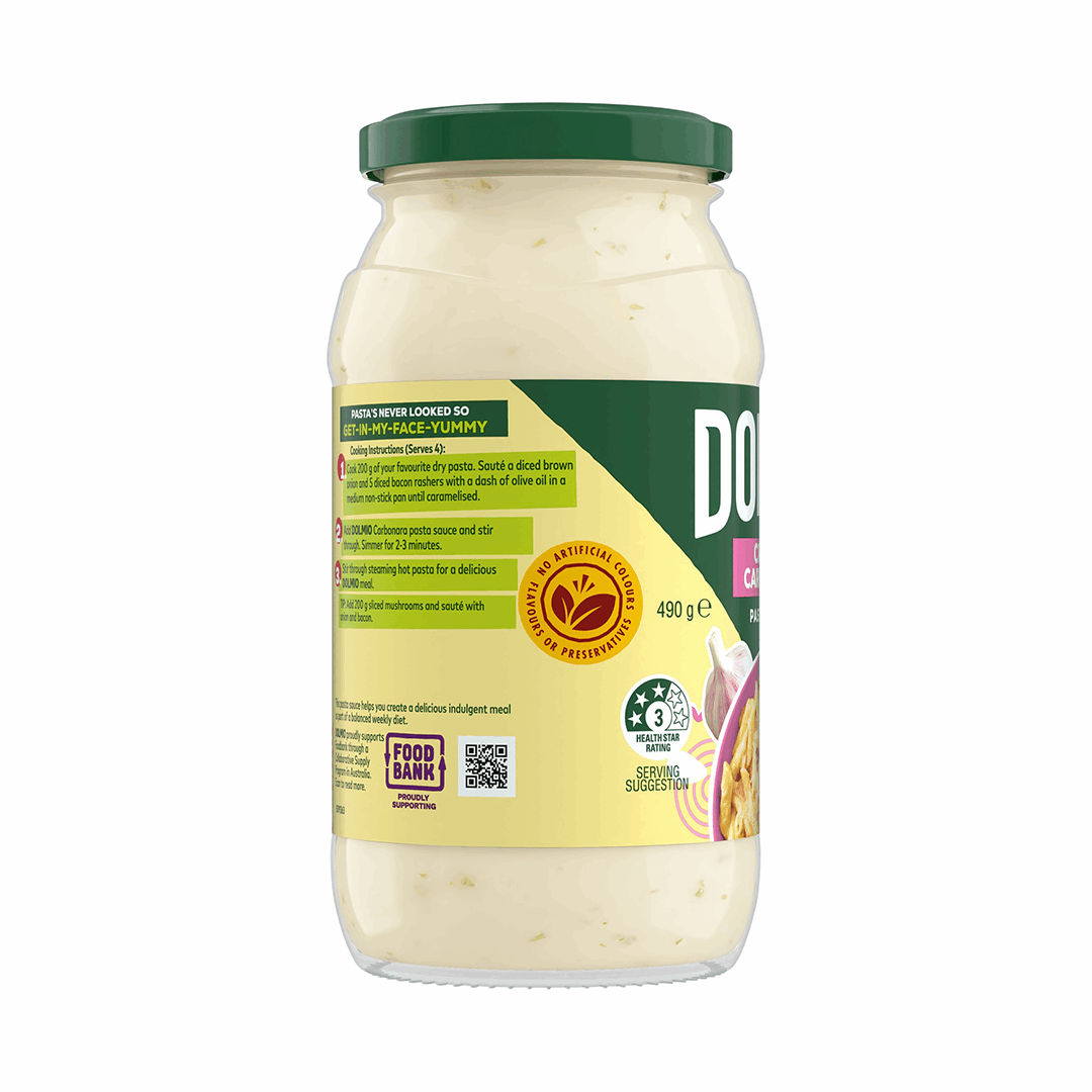 Dolmio Pasta Sauce Creamy Carbonara 490g