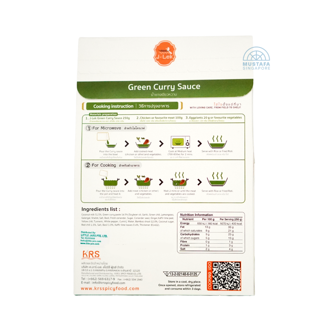 J-Lek Green Curry Sauce 250g