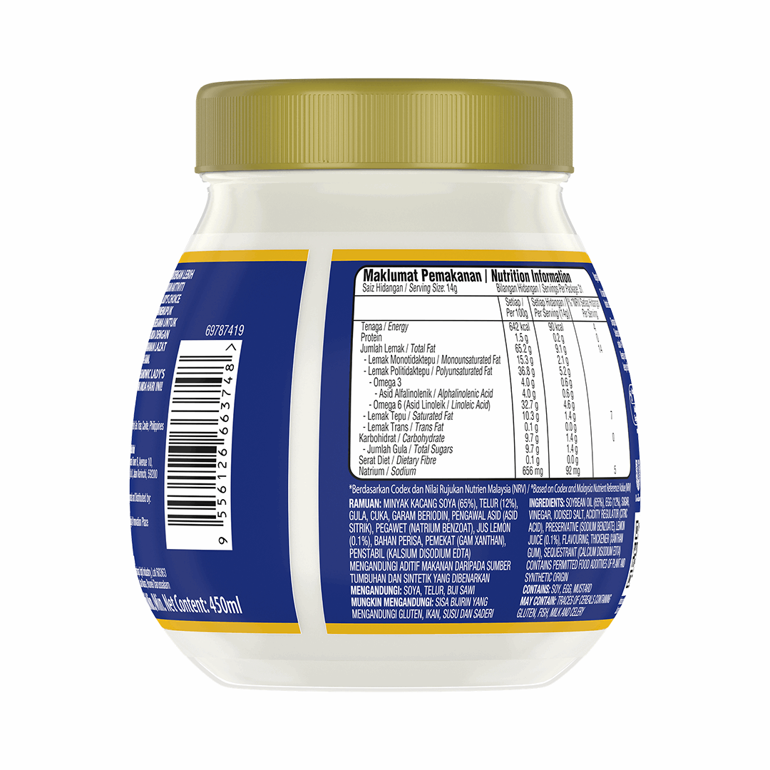 Lady's Choice Real Mayonnaise Jar 450ml