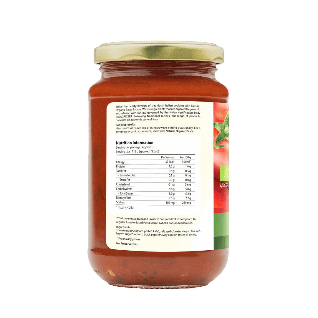 Naturel Organic Kale Pasta Sauce 340g