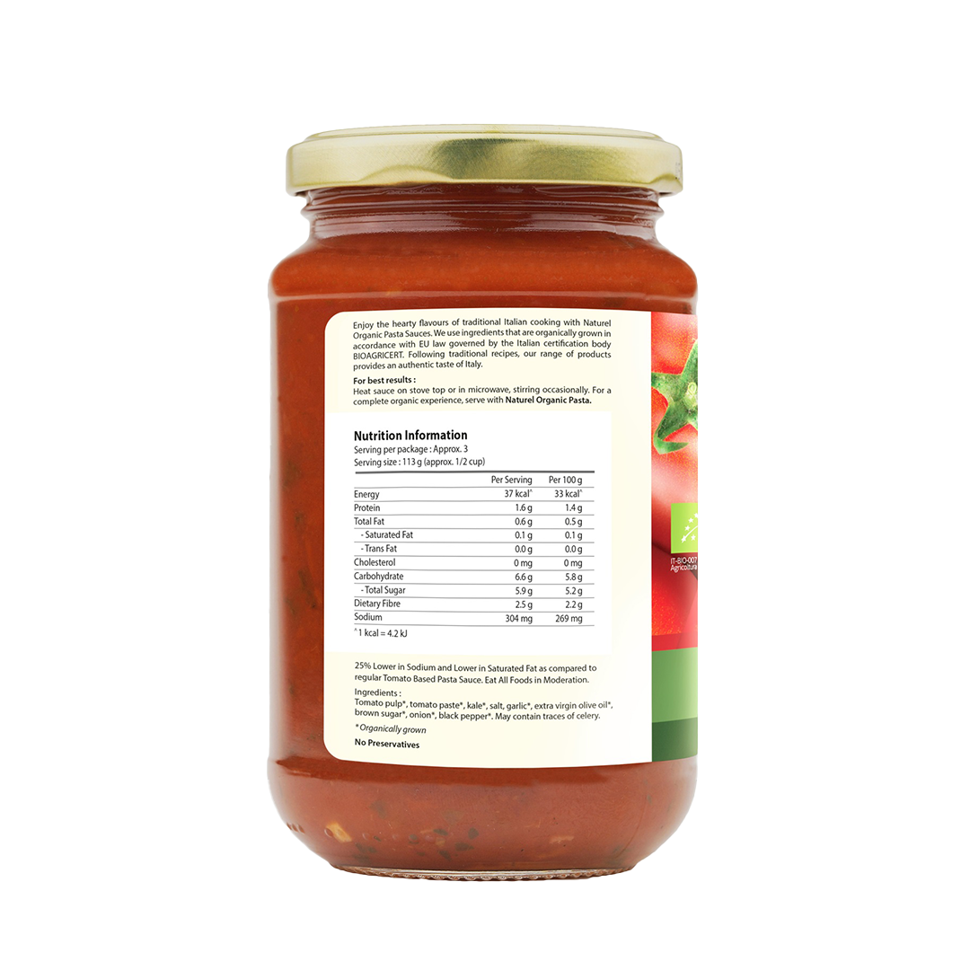 Naturel Organic Kale Pasta Sauce 340g