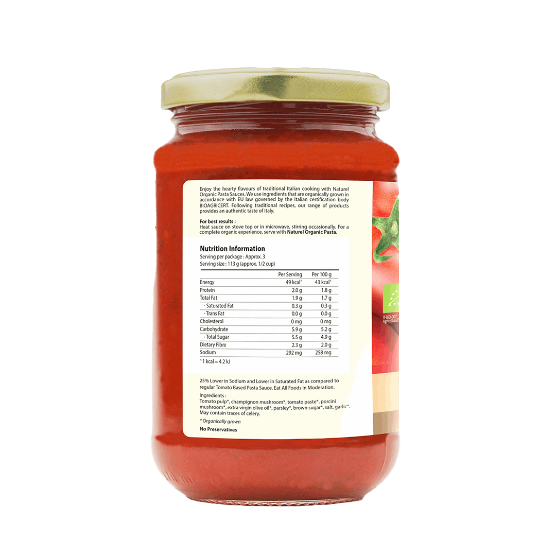 Naturel Organic Mushroom Pasta Sauce 340g