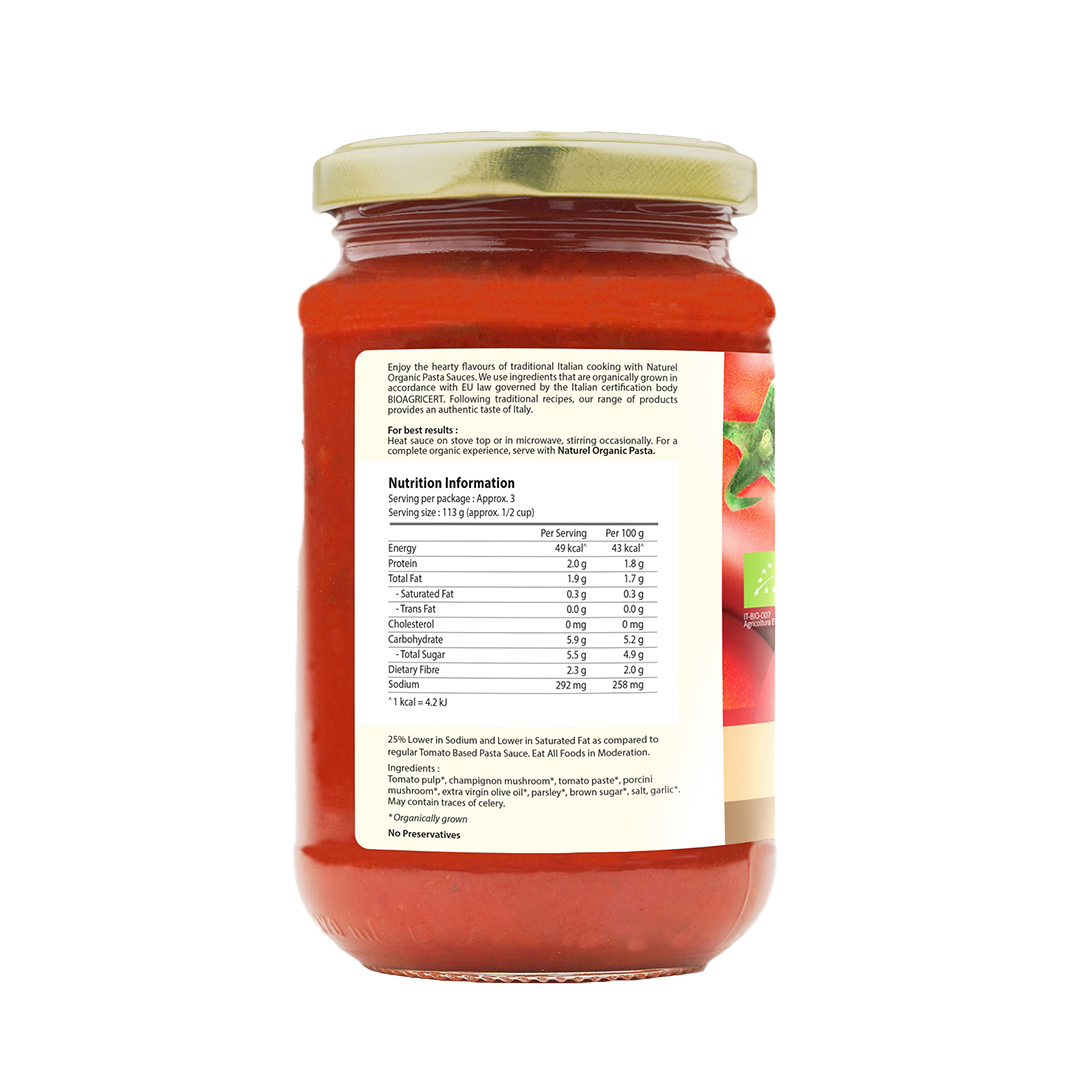 Naturel Organic Mushroom Pasta Sauce 340g