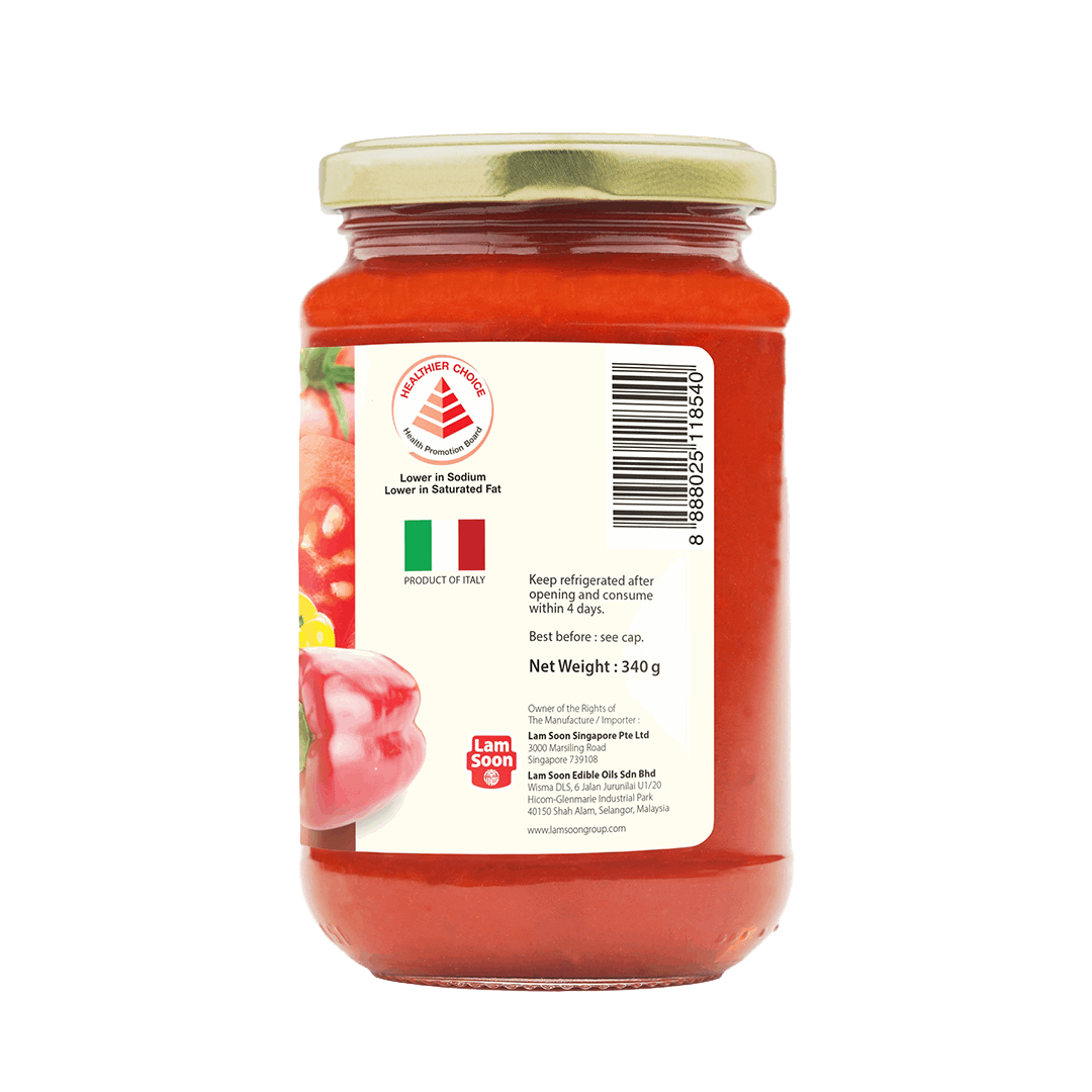Naturel Organic Peppers Pasta Sauce 340g