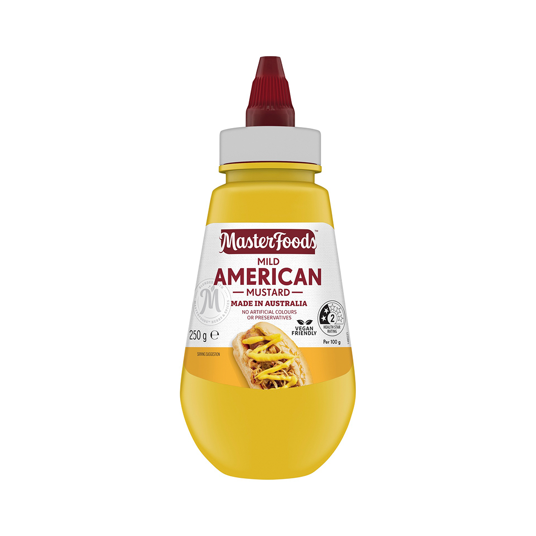 MasterFoods Squeezy Mild American Mustard 350g