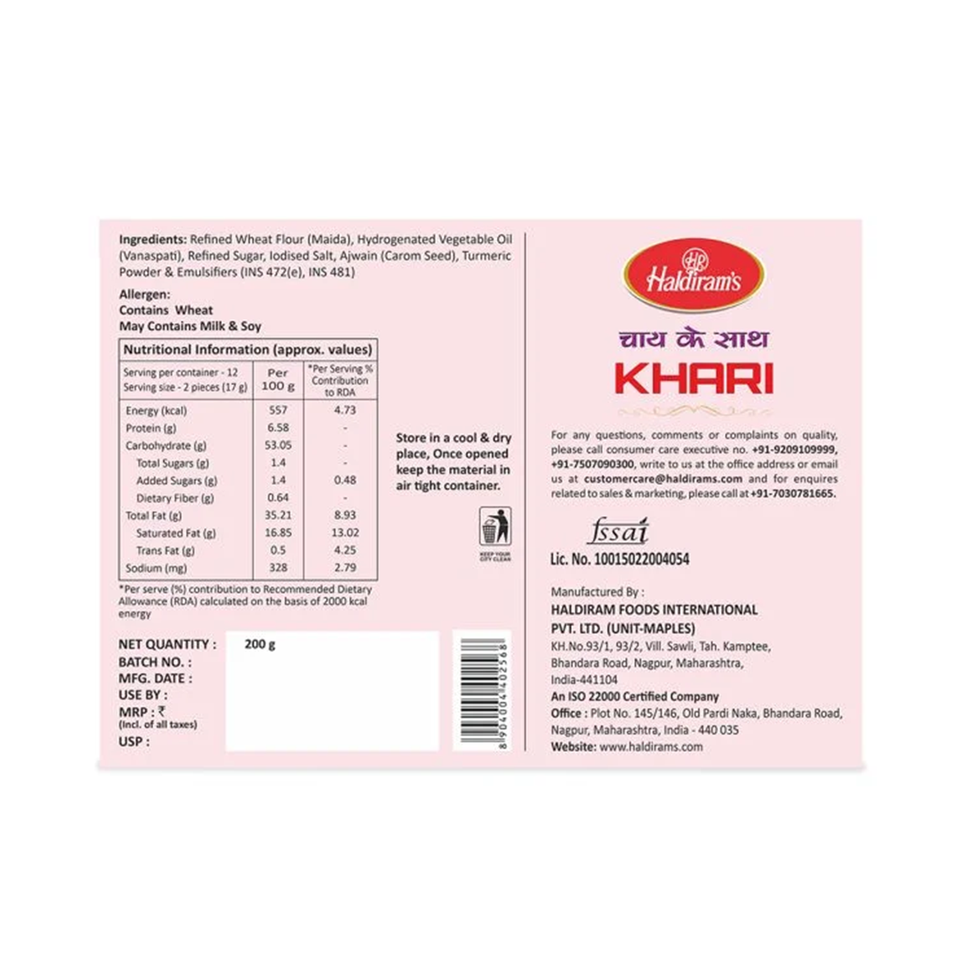 Haldiram's Khari Biscuit 200g