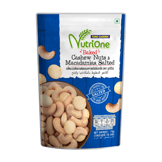 Tong Garden Baked Cashew Mixed Macadamias Salted 75g
