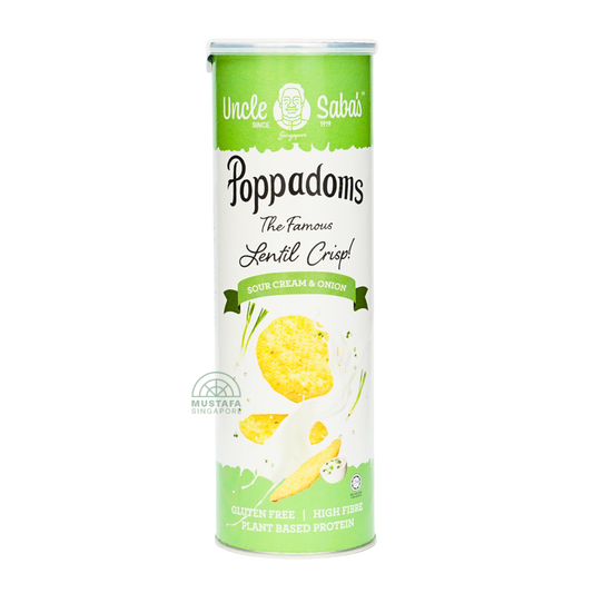 Uncle Saba Poppadoms Sour Cream & Onion 70G