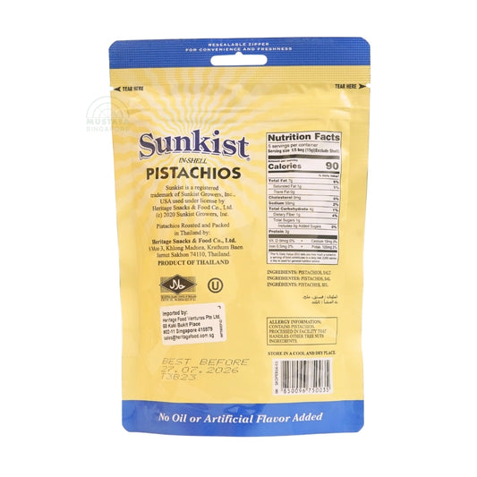 Sunkist In-Shell Pistachios Dry Roasted & Salted 150g