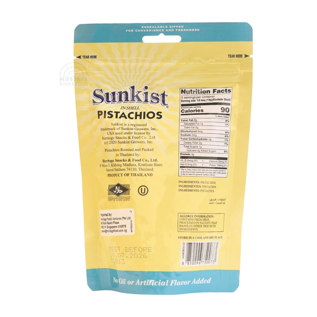 Sunkist In-Shell Pistachios Natural Toasted 150g