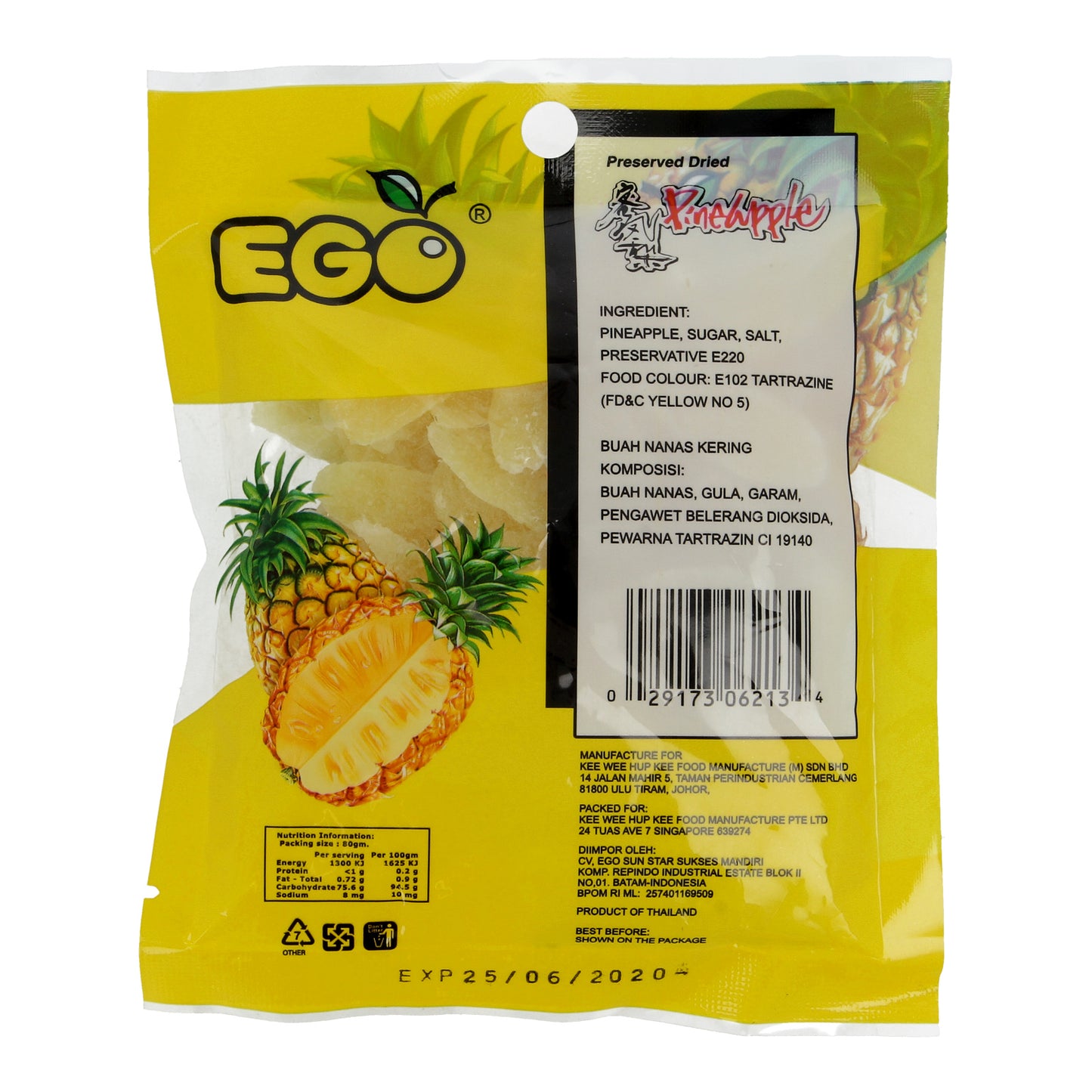 Ego Honey Pineapple 80g