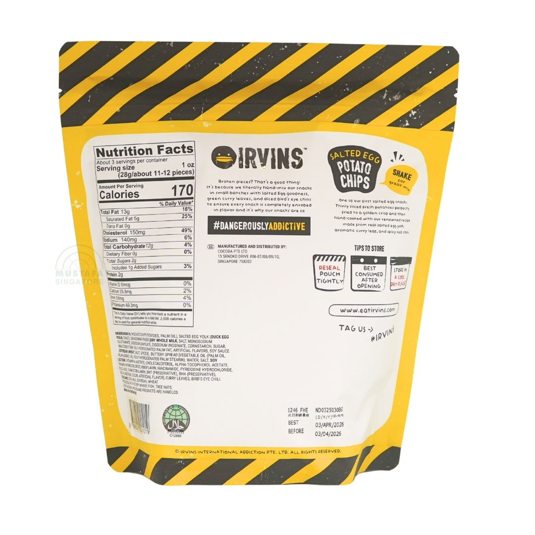 Irvins Salted Egg Potato Chips 95g