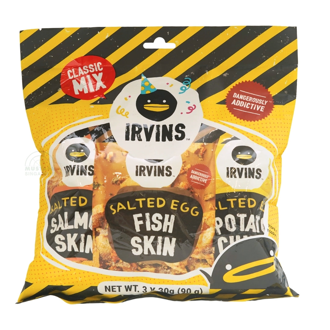 Irvins Classic Mix Salted Egg Fish Ski 3 x 30g (90g)