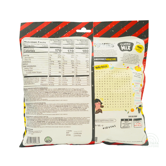 Irvins Classic Mix Hot Boom Spicy Salted Egg Fish Skin 3 x 30g (90g)
