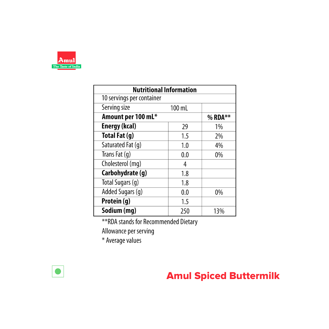 Amul Masti Spiced Buttermilk 1L