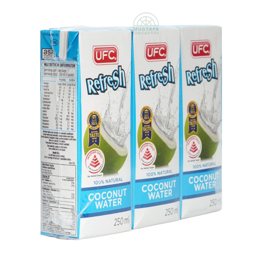 UFC Refresh 100% Natural Coconut Water 3 x 250ml