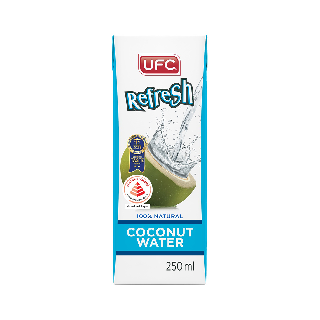 UFC Refresh 100% Natural Coconut Water 3 x 250ml