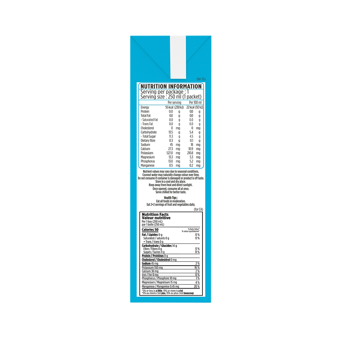 UFC Refresh 100% Natural Coconut Water 3 x 250ml