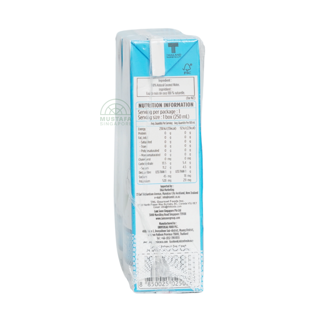 UFC Refresh 100% Natural Coconut Water 3 x 250ml