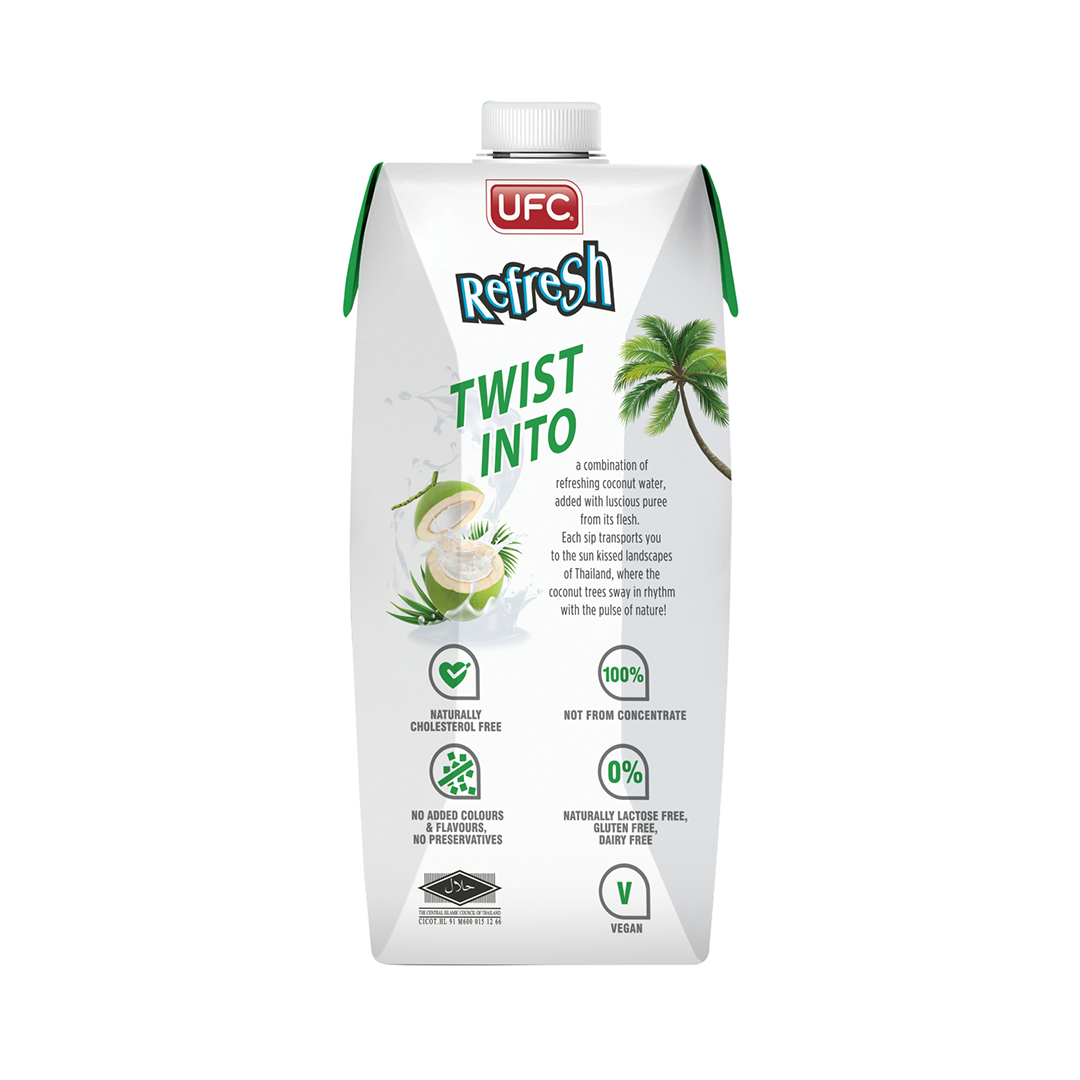 UFC Refresh Coconut Twist Pressed Coconut Water 500ml