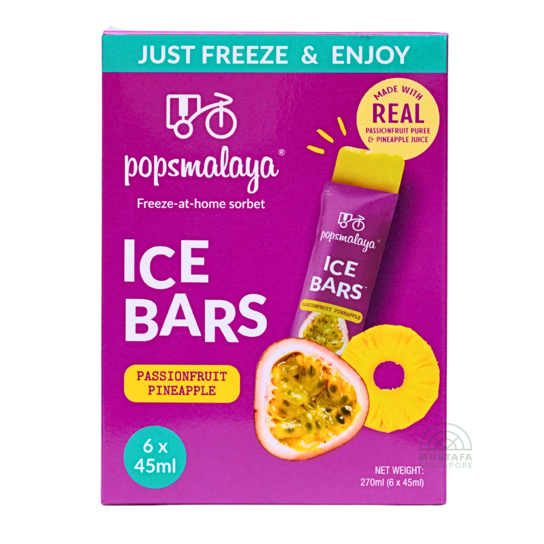 Popsmalaya Ice Bars Passionfruit Pineapple 6x45ml