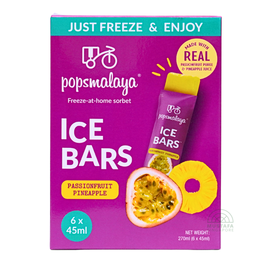 Popsmalaya Ice Bars Passionfruit Pineapple 6x45ml