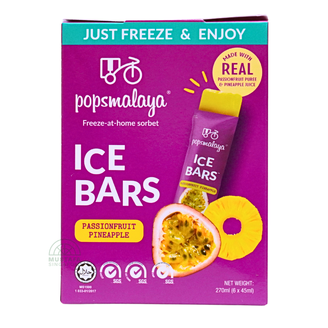 Popsmalaya Ice Bars Passionfruit Pineapple 6x45ml