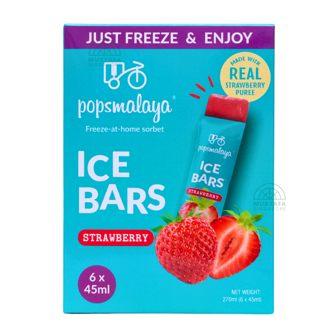 Popsmalaya Ice Bars Strawberry 6x45ml