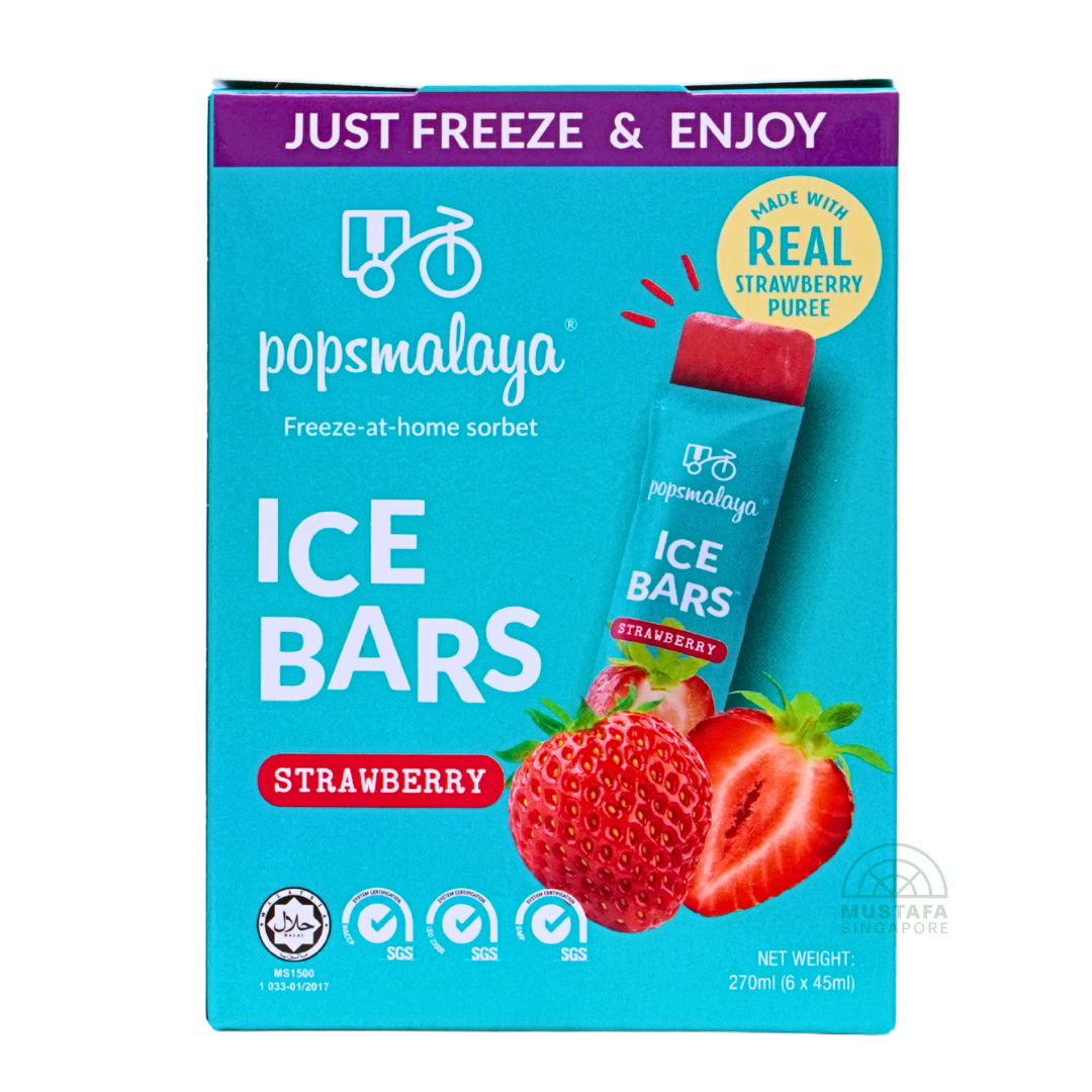 Popsmalaya Ice Bars Strawberry 6x45ml