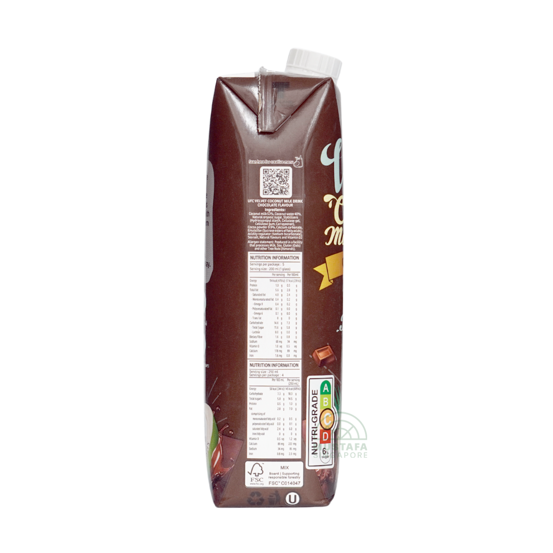 UFC Velvet Coconut Milk Drink Chocolate Plant-Based Dairy Free 1L