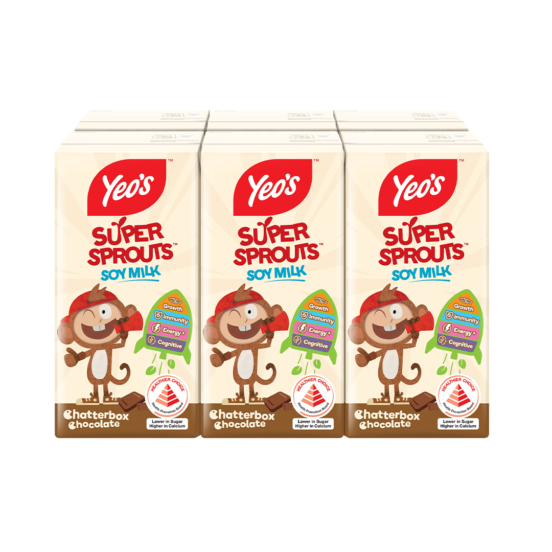 Yeo's SuperSprout Chocolate Soy Milk 200ml x 6s