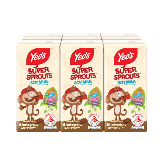 Yeo's SuperSprout Chocolate Soy Milk 200ml x 6s
