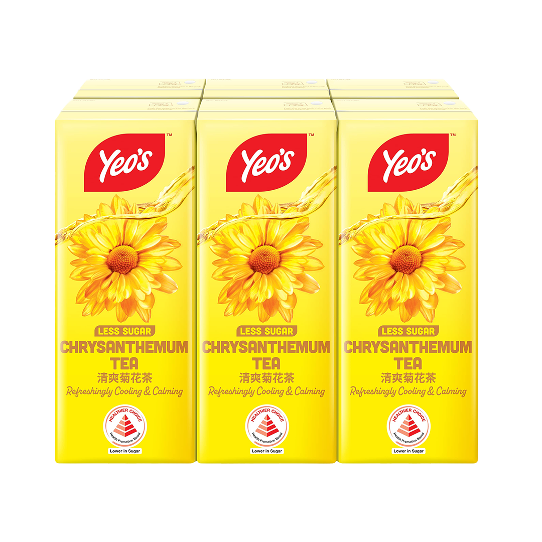 Yeo's Chrysanthemum Tea Less Sugar 250ml x 6s