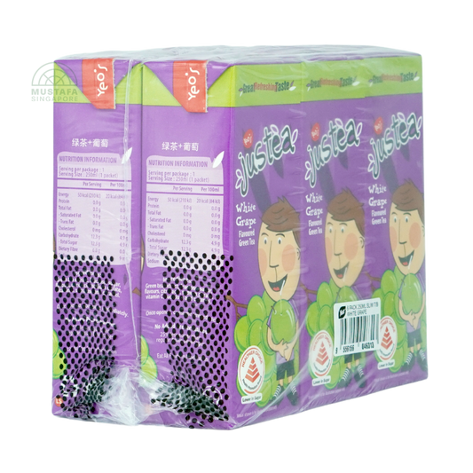 Yeo's Justea White Grape Flavoured Green Tea 6 pack 250ml