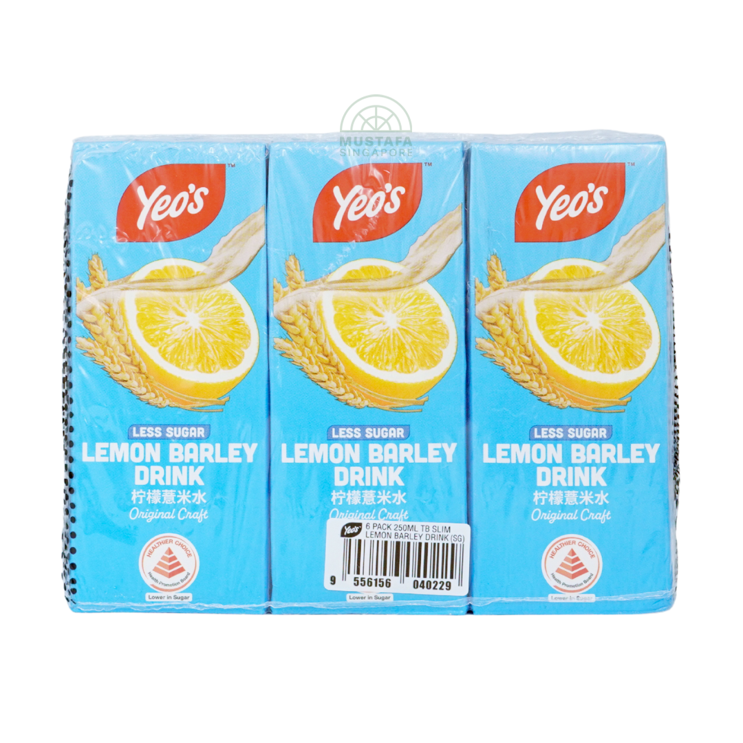 Yeo's Lemon Barley Drink Less Sugar 6 pack 250ml